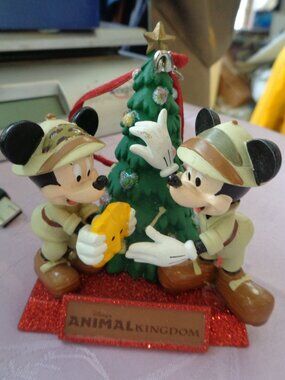Disney Christmas Ornament Animal Kingdom Mickey Minnie Mouse Christmas Tree